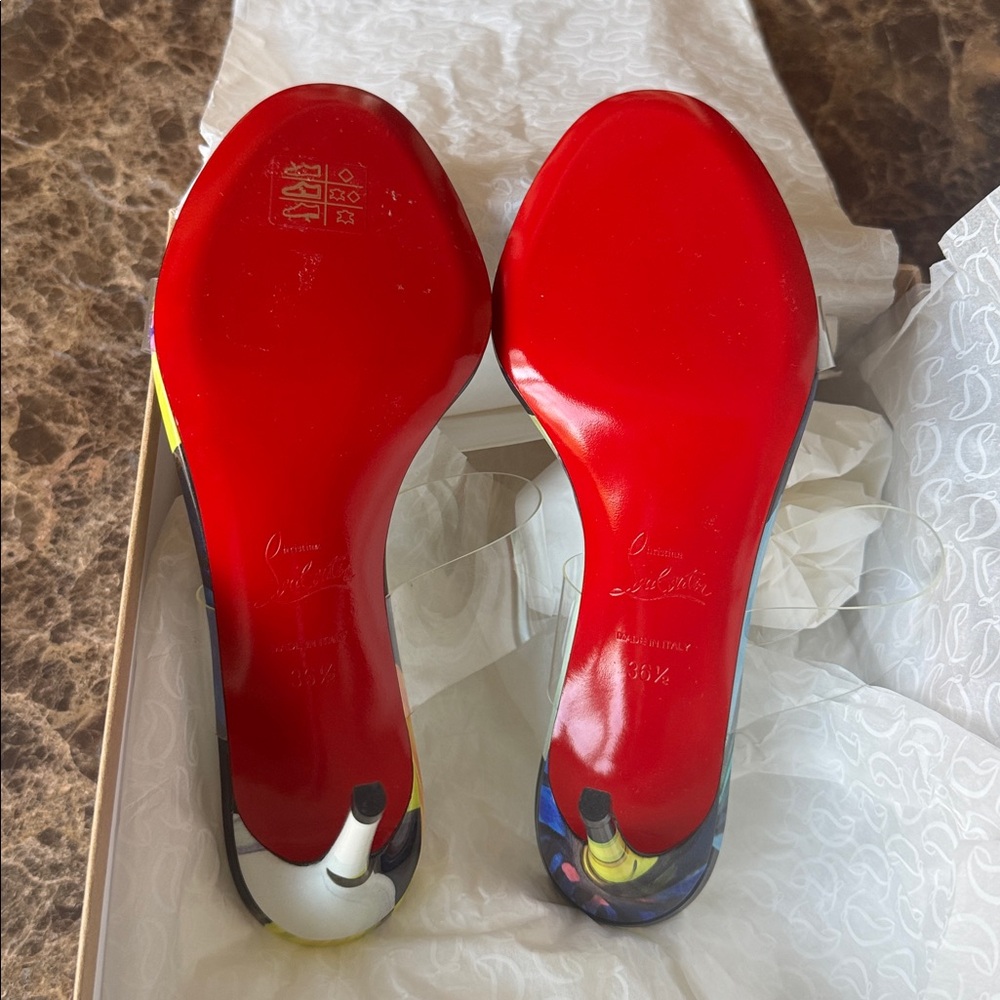 Christian Louboutin just nothing 85mm pvc stiletto sandal pump sz 36.5 - Picture 8 of 9